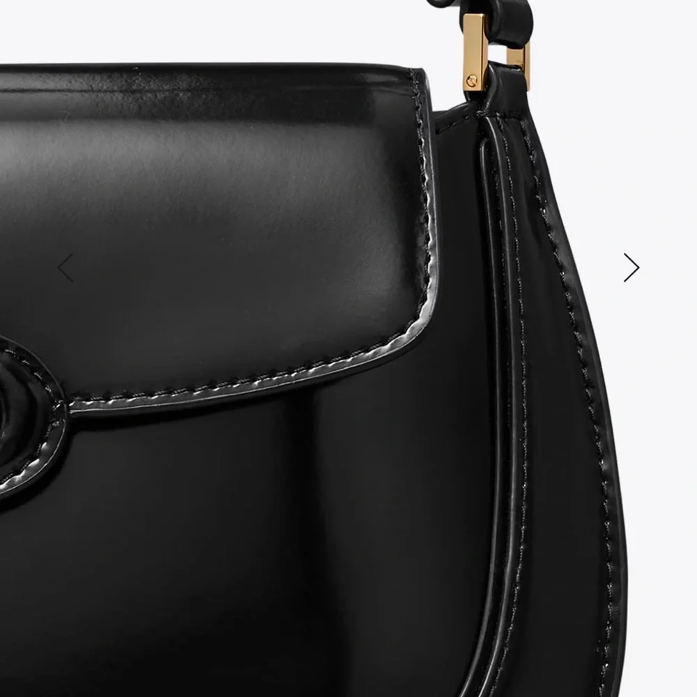 Tory Burch Robinson Spazzolato small flap bag black - Picture 6 of 11